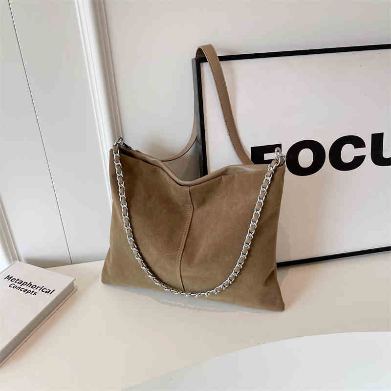 Maillard женская сумка через плечо с цепочкой осень-зима винтажная замшевая сумка — фото 7