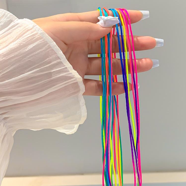 Rainbow Braided Headband & Hair Tie for Women and Children