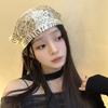 Square Y2k Print Turban Soft Punk Bandana Elegant Leopard Print Hair Scarf  Outdoor