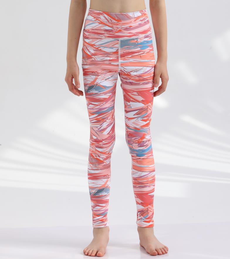 Pantaloni de Yoga Ușori cu Uscare Rapidă din Mătase de Gheață pentru Fete cu Protecție UV
