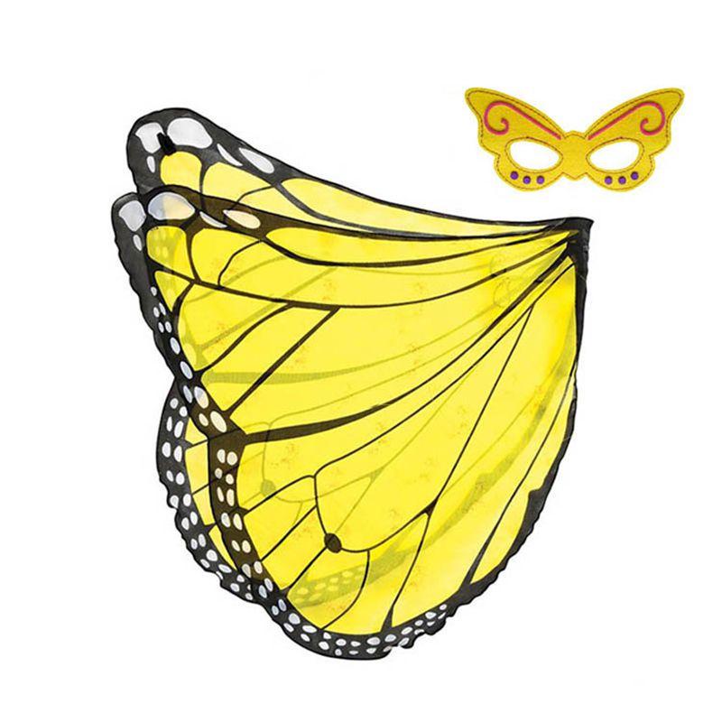 Halloween Childrens Butterfly Wings Cape Cloak With Mask Elf Dress Up Costume