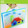 Colorful Mushroom Nail Puzzle DIY Pegboard Set Montessori Mushroom Nail Building Blocks  Kids