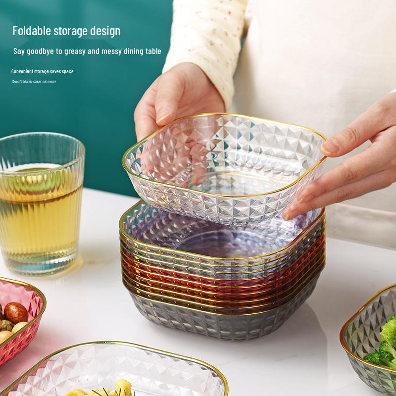 Nerozbitný Průhledný Luxusní Talíř na kosti - Malý Talíř v Japonském Stylu