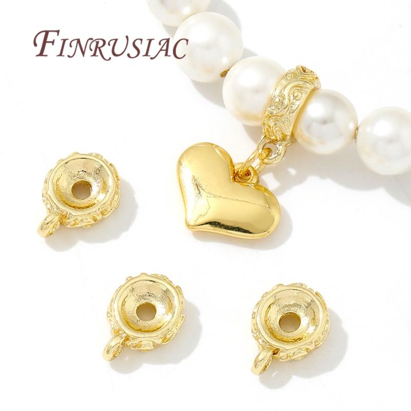 18K Real Gold Plated Spacer Beads Pendants Charms Clasps Bails For Pendant DIY Jewelry Making Supplies