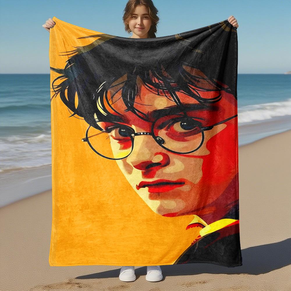 1pc Harry Potter glasses magic Outdoor Flannel Throw Blanket All Season Soft Warmth,Home Decor 1031118