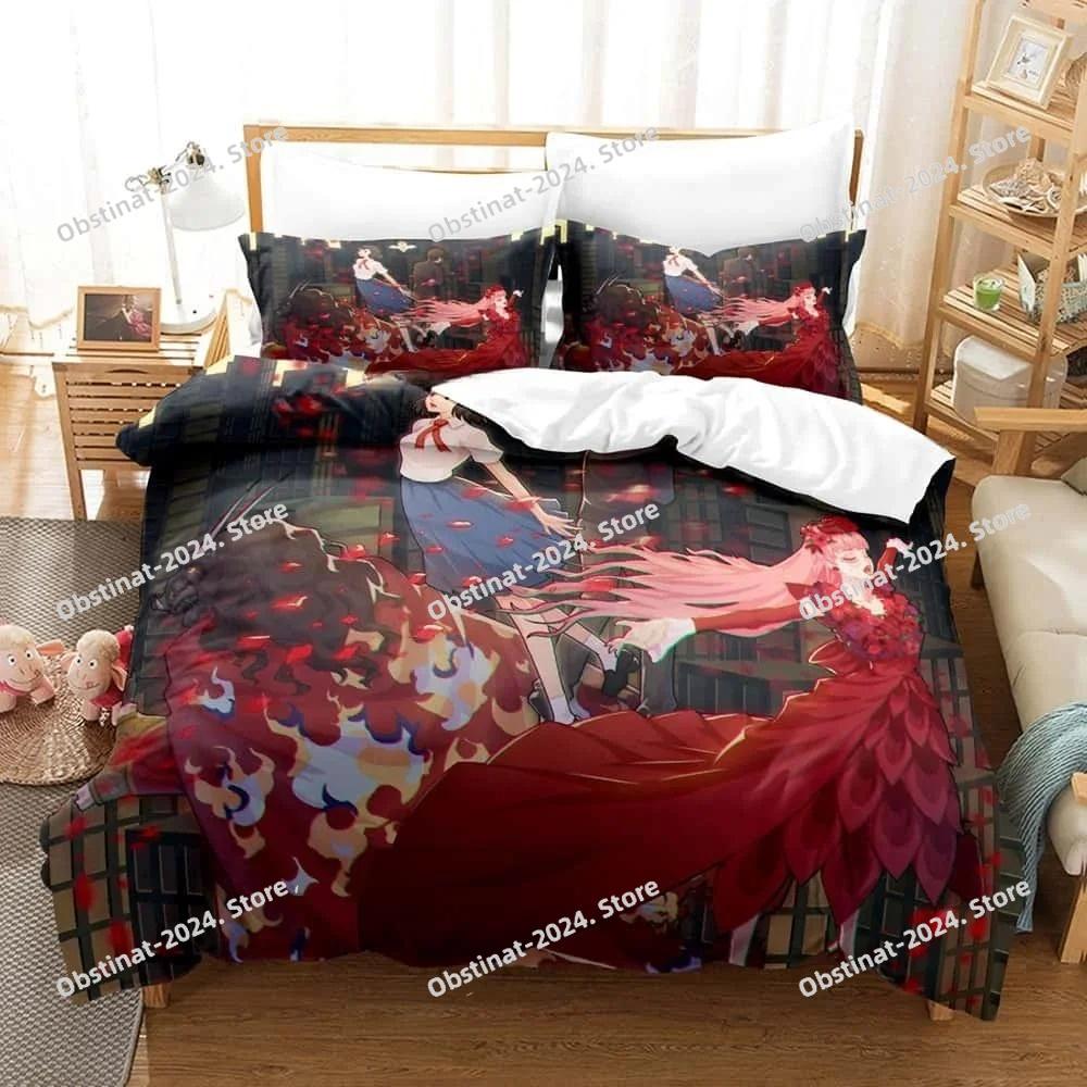 The Dragon and the Freckled Princess Bedding Set Printed Duvet Cover Sheet Pillowcase Bed Soft Quilt Cover Full Queen King Size