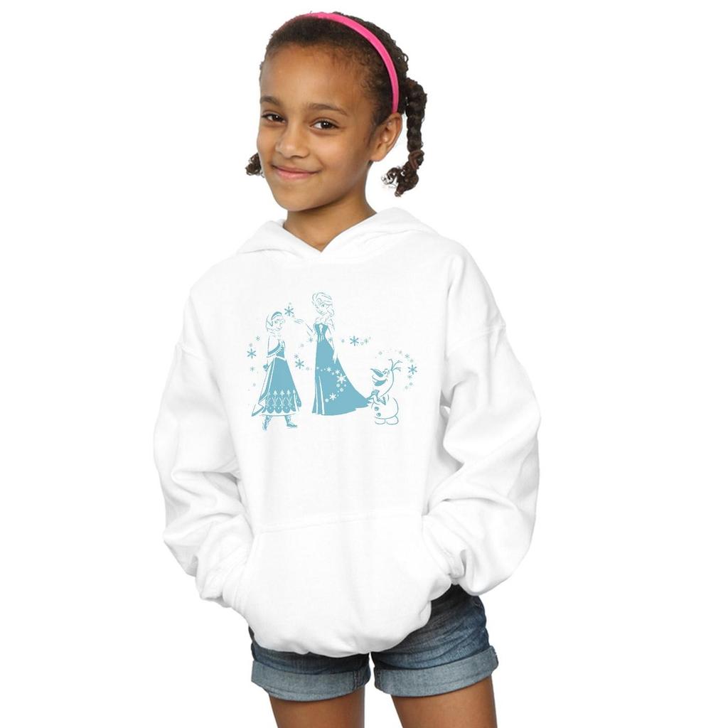 Disney Girls Frozen Magic Snowflakes Hoodie