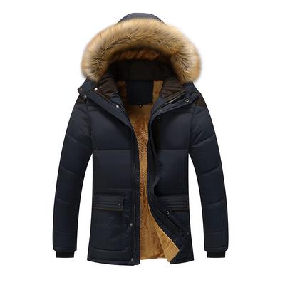 Thick Warm Winter Parka Men Fleece Hooded Men Winter Jacket Coat Jackets Mens Velvet Warm Coat
