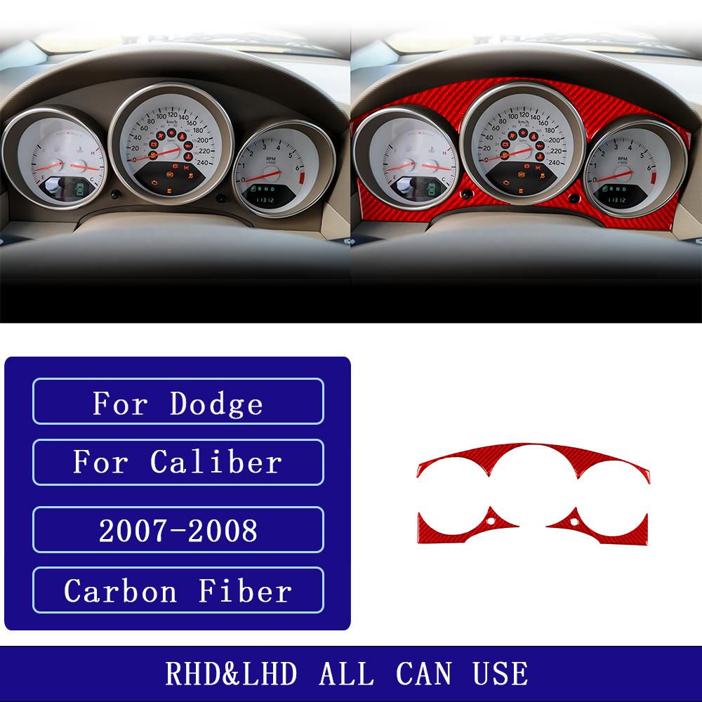 For Dodge Caliber 2007-2008 Carbon Fiber Instrument speedometer Panel Trim Cover Car Interior Accessories Decorative Stickers
