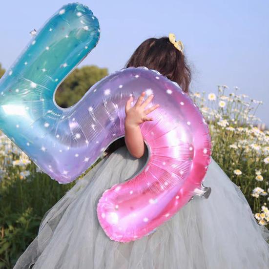 40 Inch Balloon Decoration Bright Color Anti-explosion Gradient Effect Extra-Large Multiple Styles Xmas Birthday Party Aluminum Film Balloon Ornament