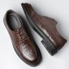 Fashion Classic Style Men's  Business Office Shoes  Genuine Leather Oxford Lace-Up Black Brown Dress Wedding Formal Shoe for Men New