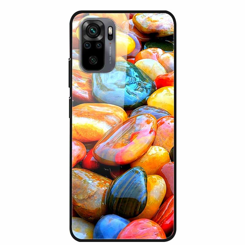 Edzett Üveg tok Redmi Note 10 Pro-hoz Fedél Kemény tok Xiaomi Redmi Note10 5G Telefon Tokhoz Note10 Pro Fundas TPU Lökhárító