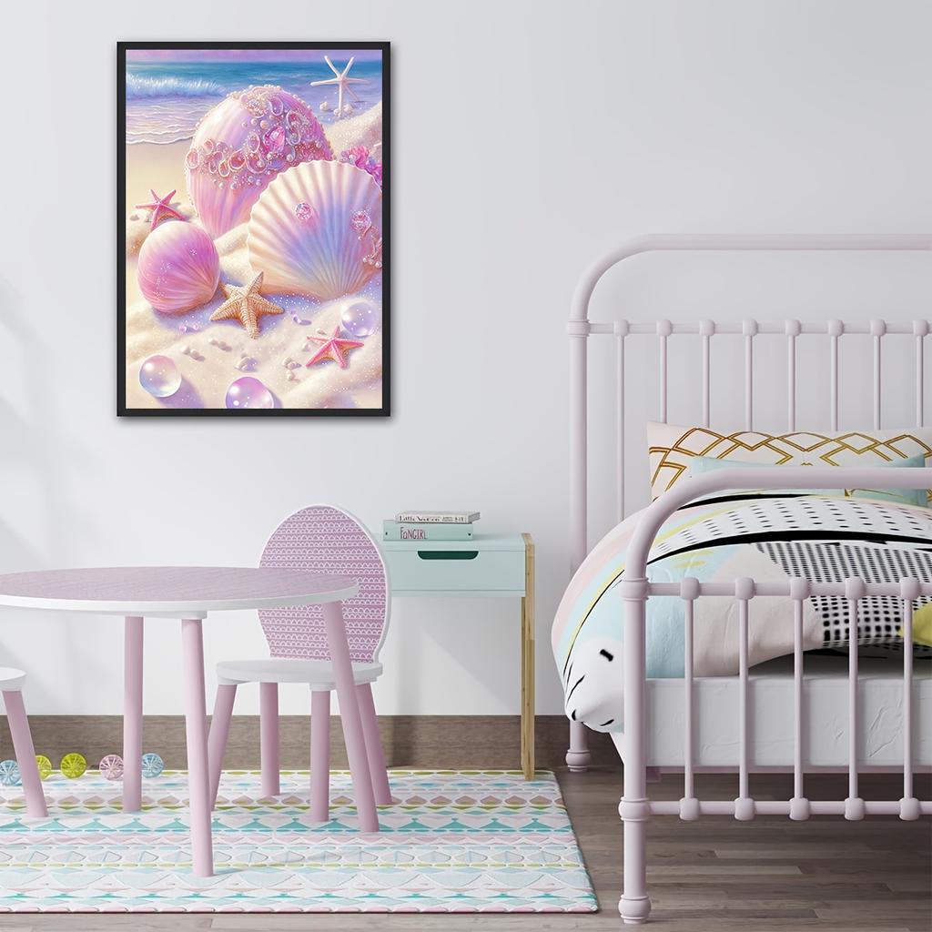 DIY Diamond Painting Beautiful Shells Cross Stitch Kit Mosaic Art Diamond Painting Full Circle/Square Diamond Home Decoration