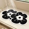 PVC Bathroom Rug Water Absorbent Doormat Small Carpet Flower Shape Bath Mat  Shower