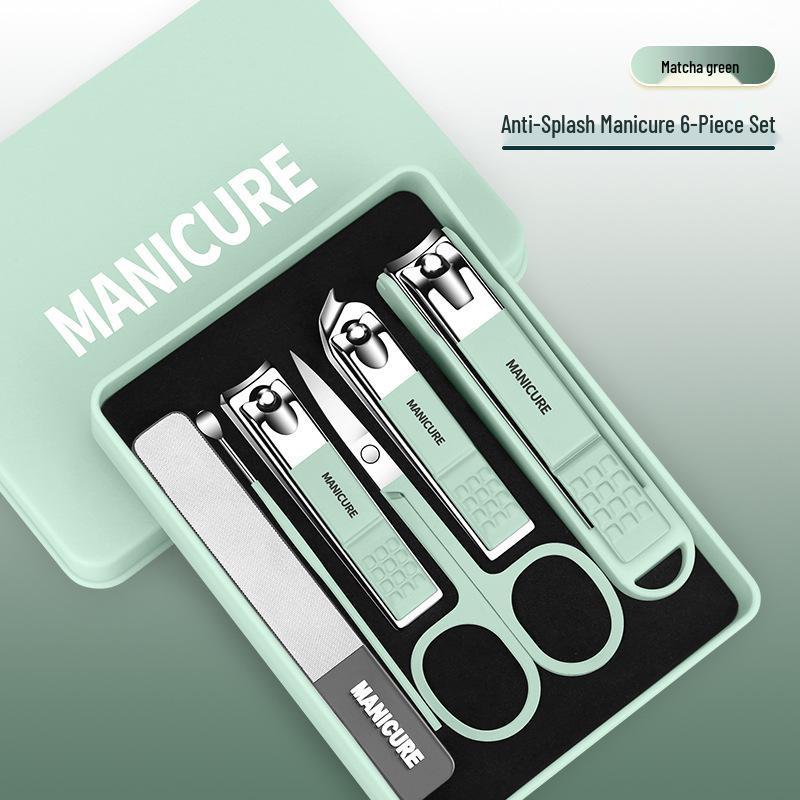 

Набор кусачек для ногтей из нержавеющей стали с защитой от брызг - Инструмент для педикюра со скошенной кромкой