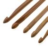 7 Pieces Knitter's Wooden Extra Long Crochet Hooks Set Knitting Needlecrafts Tool for Crocheting Sewing Weaving 4mm-7mm