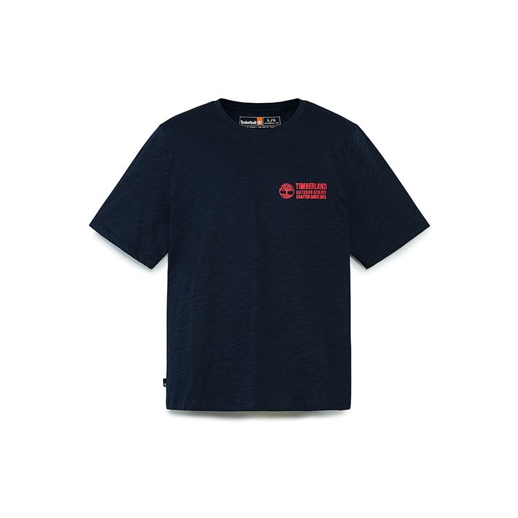

Timberland Мужская футболка с коротким рукавом и круглым вырезом, для улицы, повседневная, дышащая, темно-сапфирово-синяя A5V87-433 XXL