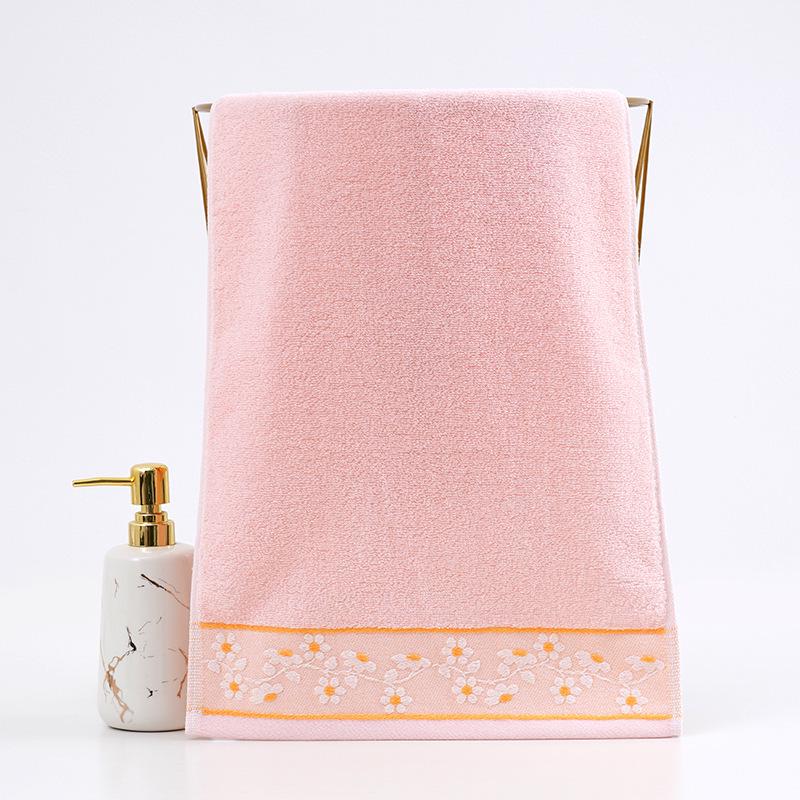 Pure Cotton Embroidered Jacquard Face Towel - Soft, Thick, Absorbent, Gift Box Included