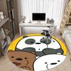 1pc We Bare Bears Office Round Area Rug, Under Office Chairs Bedroom Living Room Home Decor, Room Deco, Available In Various Sizes