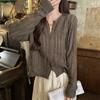 Hollowed-out Knitted Sweater for Women Long-sleeved Korean-style Knitted Cardigan Loose Knitted Sweater Top Sweater