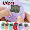 1/6pcs Fashion Mini Handheld Game Console Keychain Triangle Simple Backpack Decoration Accessories Gifts Nostalgic Creative Toys