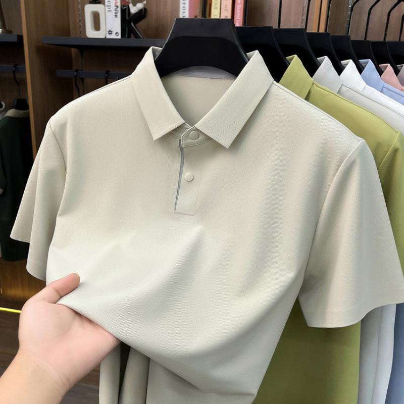 Short Sleevepolo Summer Versatile Short Sleeve T-Shirt Lapel Collar Casual Top S