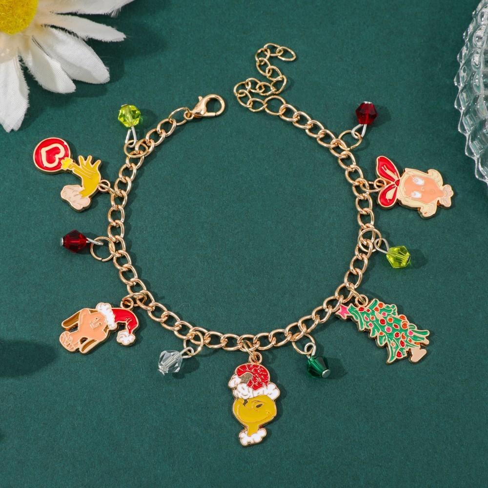 Christmas Chain Bracelet With Cartoon Characters For Holiday Party Gift And Festive Decor