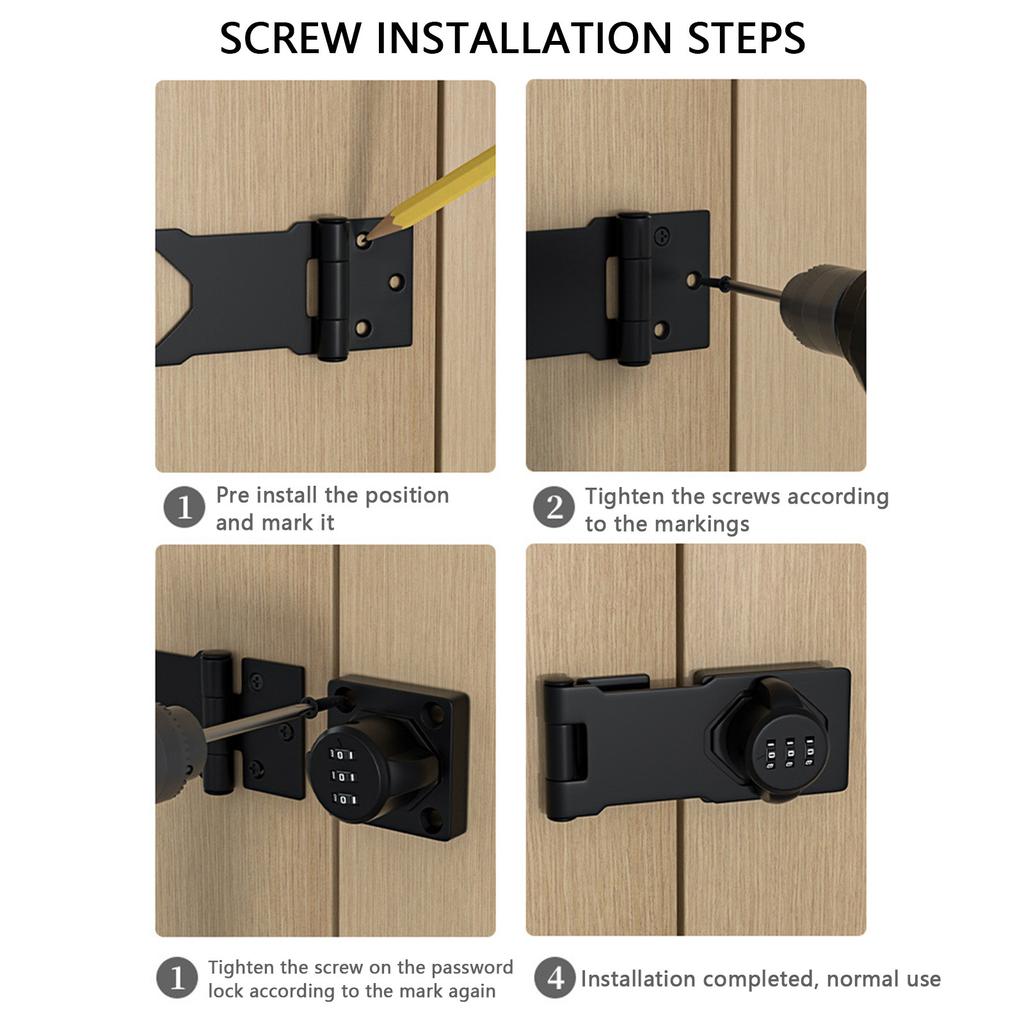 Stansad lösenordsskåpdörrlås, Kylskåpslås, Stöldsäkert lås för låda, Skåplås med dubbel öppning, Skjutdörrlås för arkivskåp