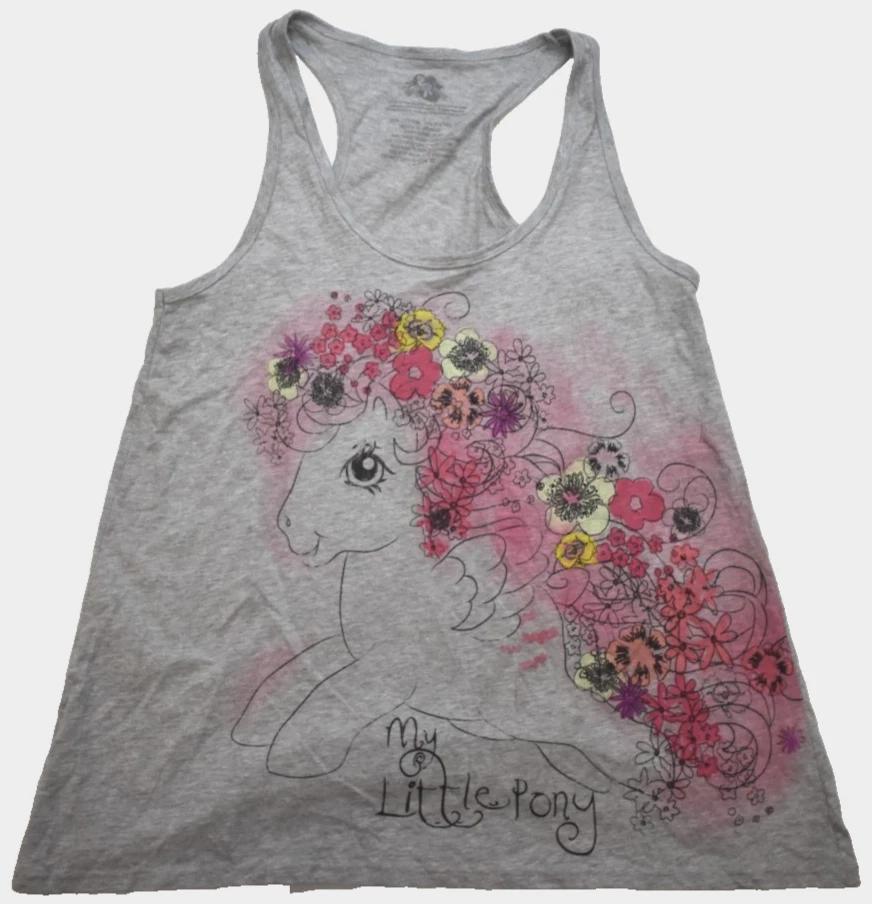 

My Little Pony MLP Womens Flared Gray Tank Top Shirt NWT Large L