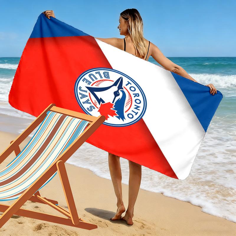 Asciugamano da Spiaggia Stampa Toronto Blue Jays, Asciugamano Grande Morbido Asciugatura Rapida per Spiaggia Campeggio Nuoto