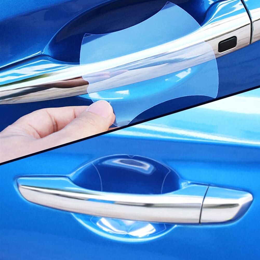 5pcs Invisible Car Door Handle Film Protective Scratches Protector Accessories Transparent White TPU Anti-scratch Stickers