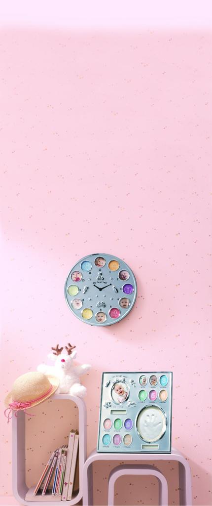 LADONNA Baby Photo Baby Frame 277 x 325 Frame, Silver, 12-Month (External Dimensions mm) MB21-140