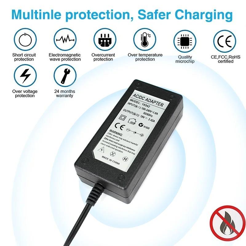 19V DC Power Supply Adapter 3.42A 4.74A Universal AC To DC Charger Lighting Transformer Adapter For LED Light Strip Laptop EU US