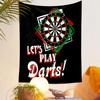 Let's Play Darts Graphic Design Patterned tapestry home decor, suitable for bedroom and living room, gift