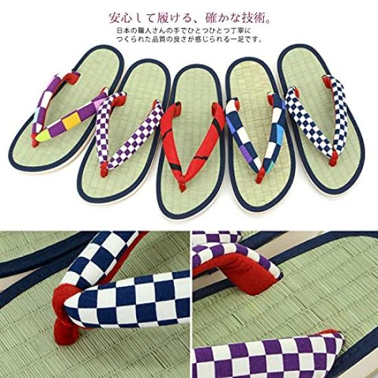 Geta Made of Japanese Rush Round Tatami Geta Rush Tatami Large L [Takeharu] Women's Sandals, Grass, Shape, Sandals, Grass, Sandals, Cute, Size,