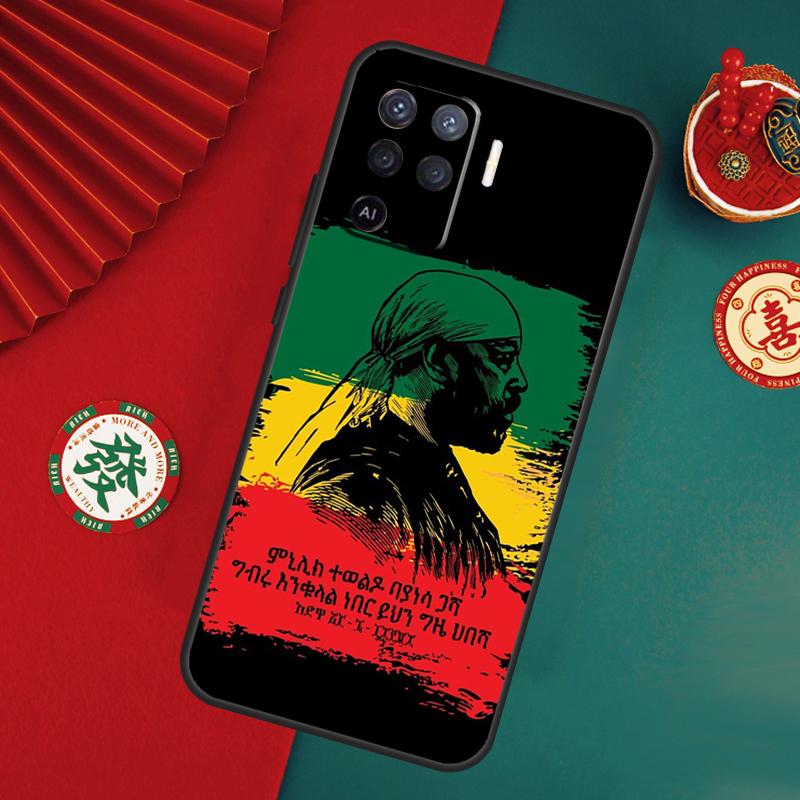 Emperor Menelik Ii Of Ethiopia Adwa Case For Oppo A6 A5 Pro A15 A18 A38 A58 A78 A98 A54 A74 A94 A17 A57 A80 A60 A40 A16 A76 A96