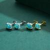 MODIAN 925 Silver Fashion Stylish Natural Opal Stud Earrings For Women Girl Fine Jewelry Anniversary Gifts Accessories