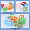 Mini Shopping Basket Toy Set: Dollhouse Grocery & Fruit Accessories