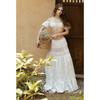 Suit2024 Summer New Arrival European and American Beauty Bloggers Vacation Lace Short Sling A- Line Skirt Long Dress Suit Women
