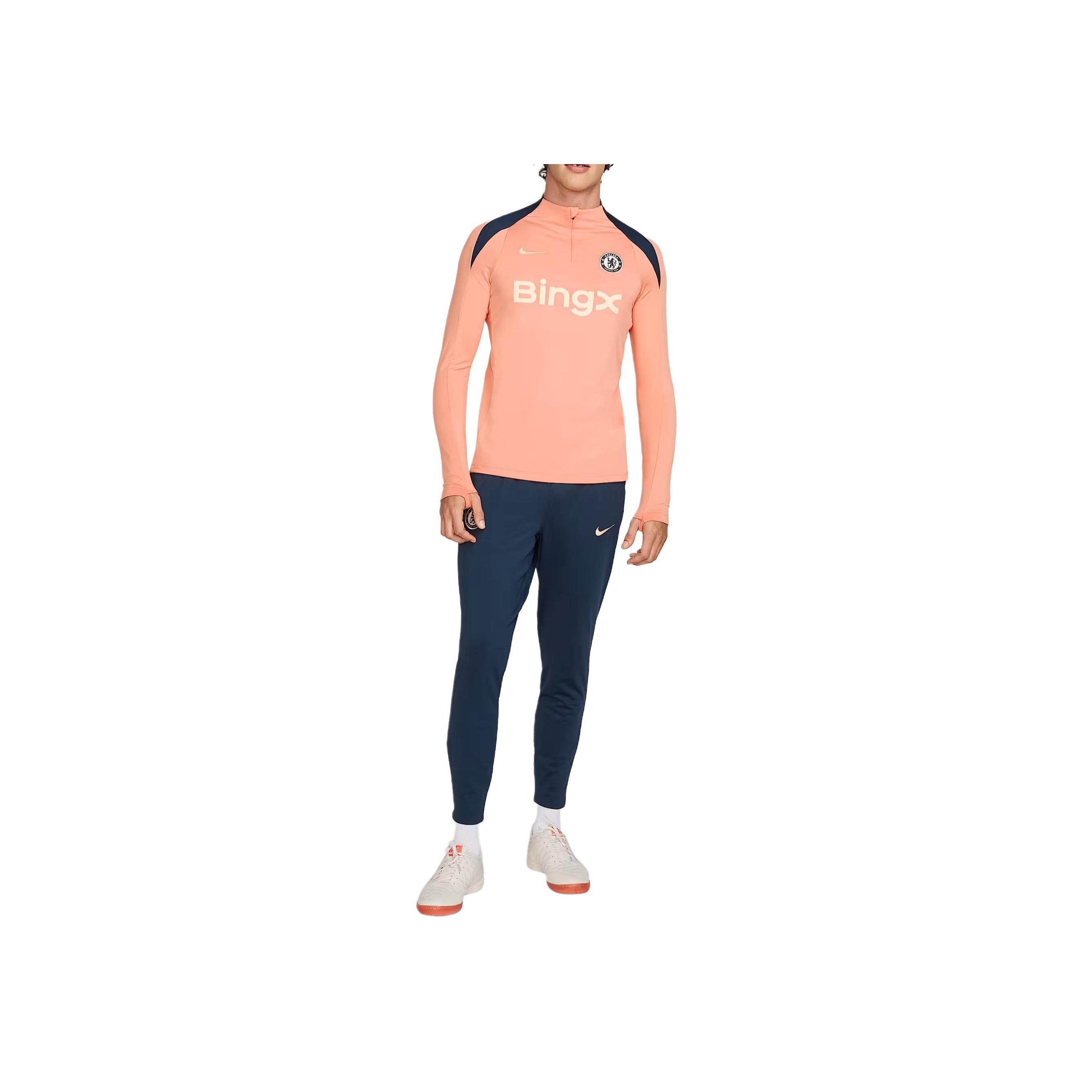 

Nike Slim Fit Stand Collar Long Sleeve T-Shirt Men Tops Light-Orange HJ3393-845 S