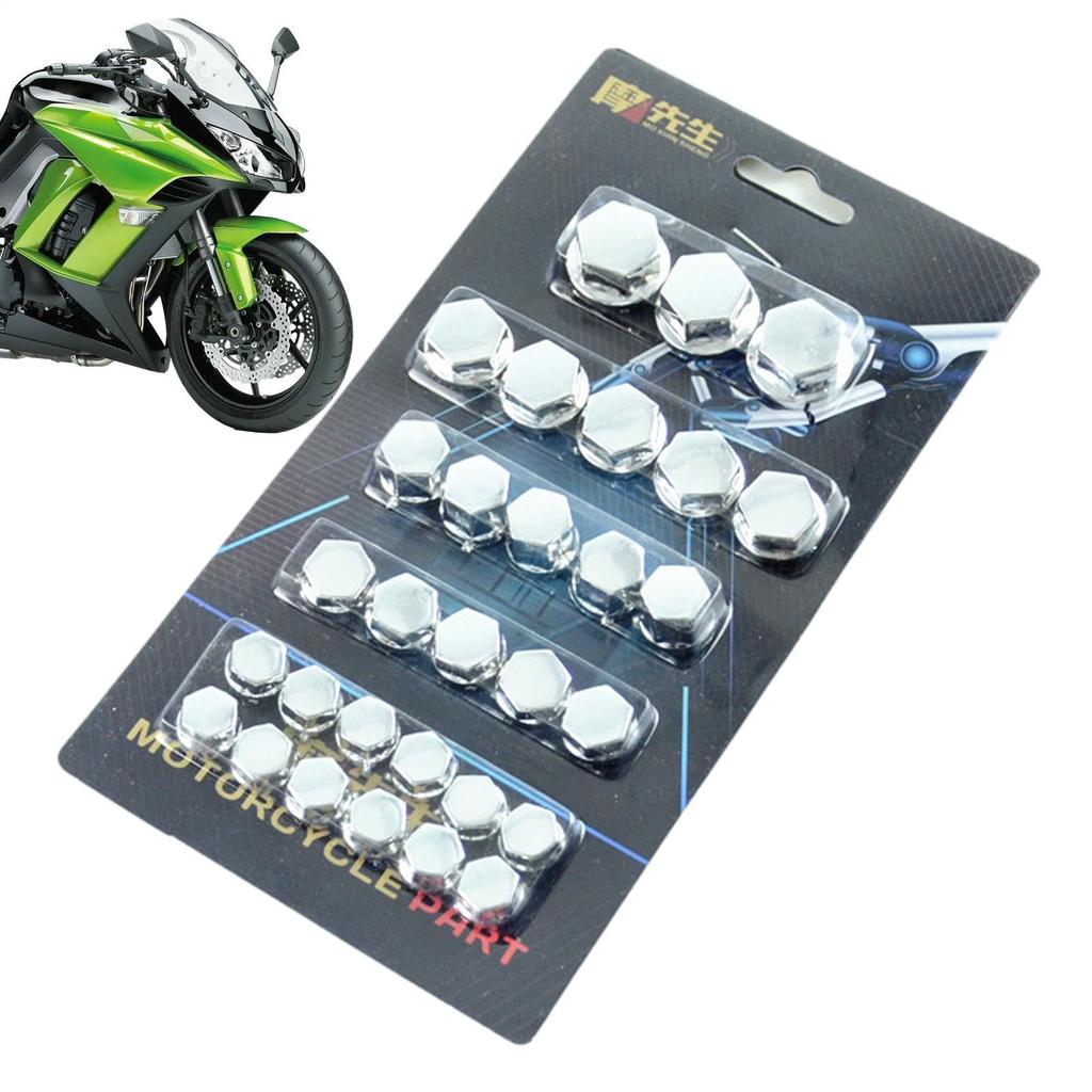 30pcs Motorcycle Screw Nut Cover Caps Bolt Covers Motorcycle Screw Nuts Bolt Cap Cover