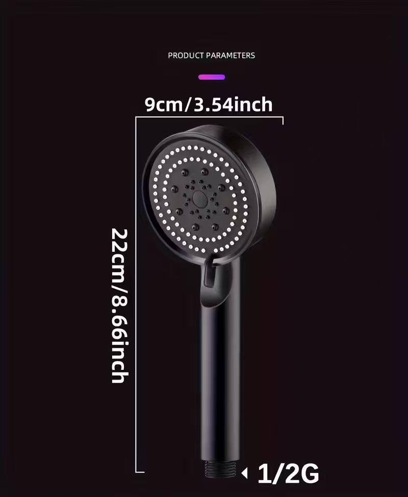 1PC High Flow Handheld Shower Head with 5-Mode Pressurized for Bathtub Portable Adjustable Spray Handheld Shower Head