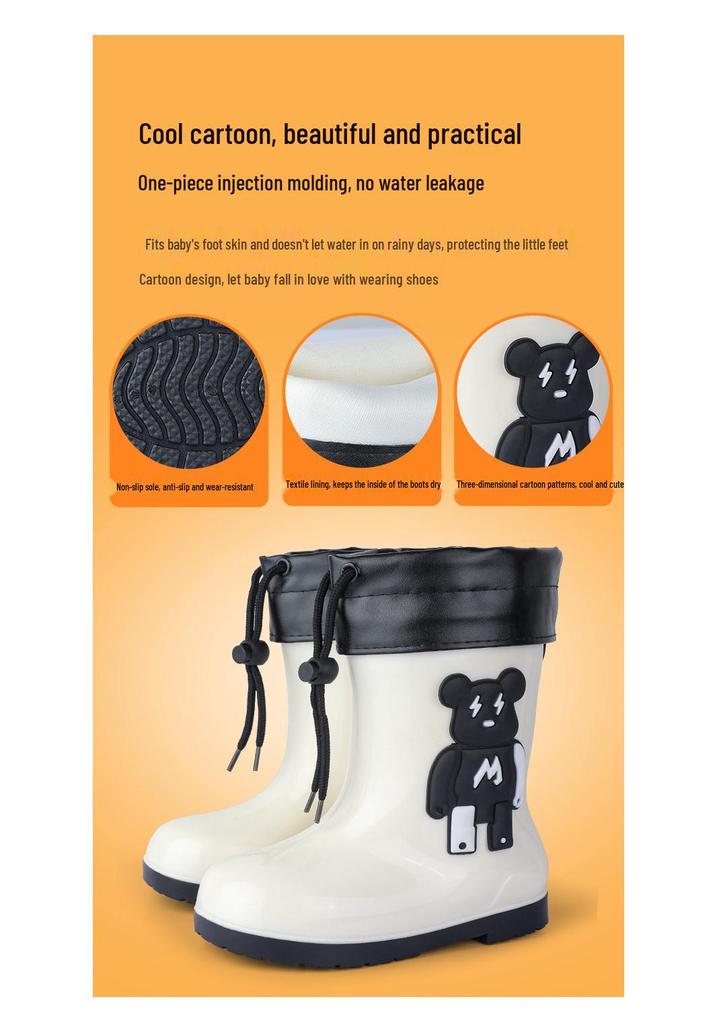 Eco-friendly Non-slip Lightweight Rain Boots for Kids - Boys & Girls Sizes S/M/L