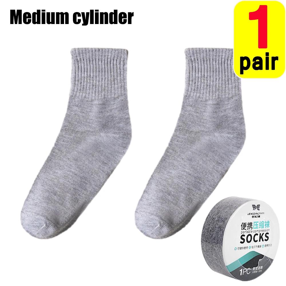 Disposable Travel Socks for Men Women Washable Compression Socks One Time Portable Compression Cotton Sock for Business Trips