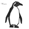 Modern Penguin Decor Geometric Figurine, Black Hollow Design Ornament, 3D Printed Home Abstract Art Statue for Office Desktop Decoration Stylish