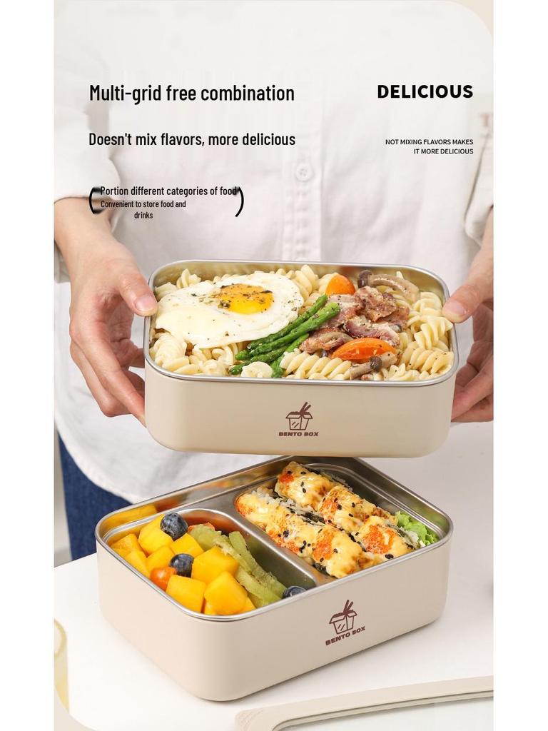 Large Capacity Microwaveable Stainless Steel Bento Lunch Box with Free Shipping