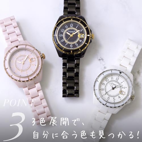 Coach Preston 32mm Women's Watch with Pink Dial and Ceramic Quartz Movement (14503463) [Parallel Import]