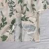 Leaf Printed Blouses Women Turn Down Collar Short Sleeve Elegant Shirts Casual Office Button Vintage Tops Autumn Blusas