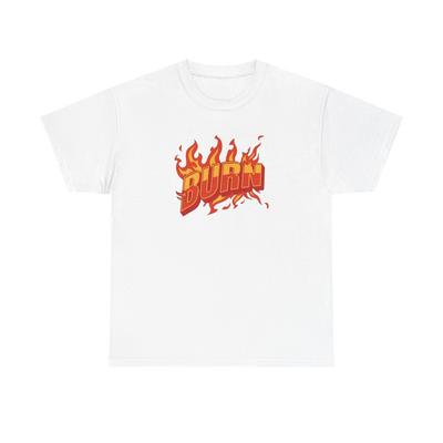 Burn Skateboarding Retro Graphic T-Shirt Unisex Heavy Cotton Tee