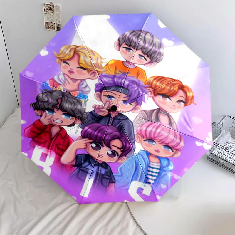 BTS Automatic Umbrella - Suitable Travel Outdoor Portable Umbrella Birthday Gift Daily Essentials